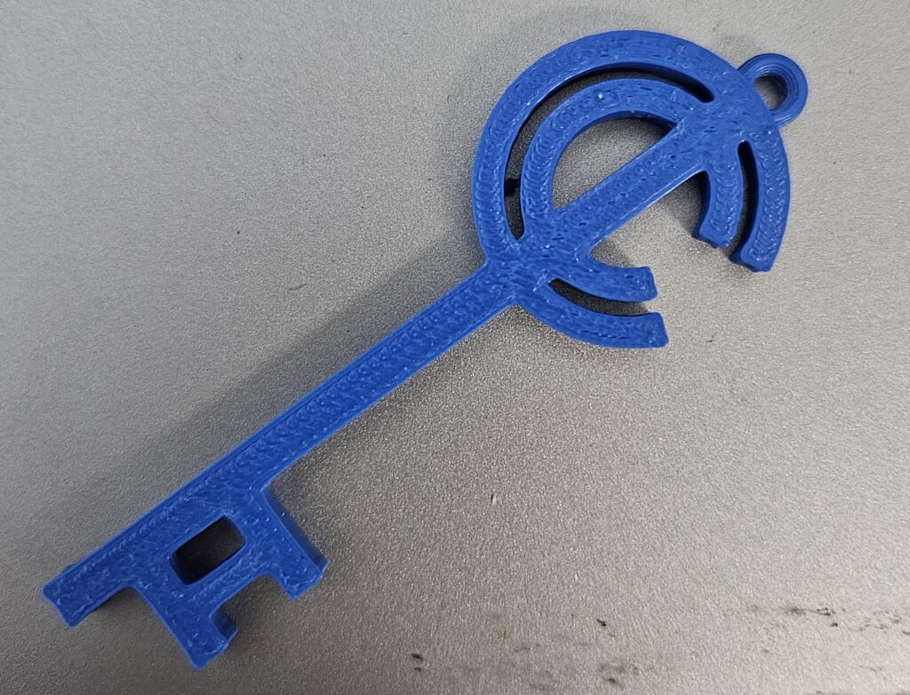 Custom 3d printed key logo